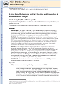 Cover page: Online Social Networking for HIV Education and Prevention