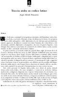 Cover page: Traccia araba su codice latino