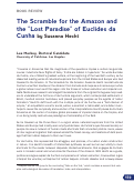 Cover page: The Scramble for the Amazon and the "Lost Paradise" of Euclides da Cunha by Susanna Hecht