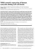 Cover page: TFEB controls expression of human syncytins during cell-cell fusion.