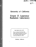 Cover page: ELECTROSTATIC DEFLECTOR CALCULATIONS FOR THE BERKELEY 88-INCH CYCLOTRON