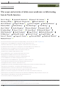 Cover page: The scope and severity of white‐nose syndrome on hibernating bats in North America