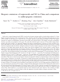 Cover page: Biogenic emissions of isoprenoids and NO in China and comparison to anthropogenic emissions