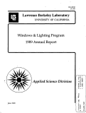 Cover page: Windows and Lighting Program - 1989 Annual Report