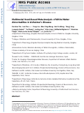 Cover page: Multimodal Voxel-Based Meta-Analysis of White Matter Abnormalities in Alzheimer’s Disease