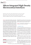 Cover page: Silicon-Integrated High-Density Electrocortical Interfaces