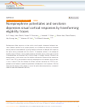 Cover page: Norepinephrine potentiates and serotonin depresses visual cortical responses by transforming eligibility traces