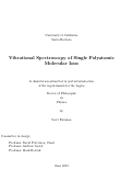 Cover page: Vibrational Spectroscopy of Single Polyatomic Molecular Ions