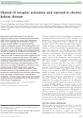 Cover page: Vitamin D receptor activation and survival in chronic kidney disease