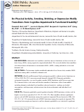 Cover page: Do Physical Activity, Smoking, Drinking, or Depression Modify Transitions from Cognitive Impairment to Functional Disability?