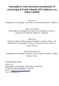 Cover page: Atmospheric teleconnection mechanisms of extratropical North Atlantic SST influence on Sahel rainfall