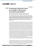 Cover page: Fluorescent molecular rotors as versatile in situ sensors for protein quantitation.