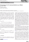 Cover page: Measurement of ψ(2S) meson production in pp collisions at