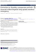 Cover page: Correction to: Hostility, compassion and role reversal in West Virginia’s long opioid overdose emergency