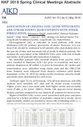 Cover page: 352 Association of CHA2DS2-VASc Score with Death and Stroke Events in HD Patients with Atrial Fibrillation