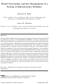 Cover page: Model Uncertainty and the Management of a System of Infrastructure Facilities