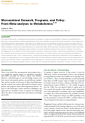 Cover page: Micronutrient Research, Programs, and Policy: From Meta-analyses to Metabolomics