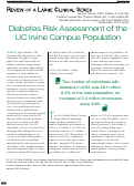 Cover page: Diabetes Risk Assessment of the UC Irvine Campus Population