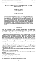 Cover page: Retail Mergers and Food Prices: Evidence from France