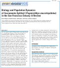 Cover page: Biology and Population Dynamics of Sacramento Splittail (<em>Pogonichthys macrolepidotus</em>) in the San Francisco Estuary: A Review