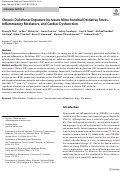 Cover page: Chronic Diclofenac Exposure Increases Mitochondrial Oxidative Stress, Inflammatory Mediators, and Cardiac Dysfunction