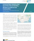 Cover page: Universal Basic Mobility May Spark New Shared Mobility Markets in Underserved Communities