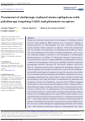 Cover page: Treatment of cholinergic‐induced status epilepticus with polytherapy targeting GABA and glutamate receptors