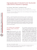 Cover page: Hyperpolarization-Activated Cyclic Nucleotide-Gated (HCN) Channels in Epilepsy.