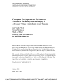 Cover page: Conceptual Development and Performance Assessment for the Deployment Staging of Advanced Vehicle Control and Safety Systems