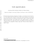 Cover page: Cyclic unparticle physics
