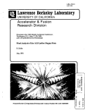 Cover page: Final Analysis of the ALS Lattice Magnet Data