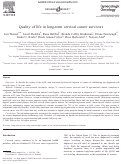 Cover page: Quality of life in long-term cervical cancer survivors
