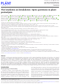 Cover page: The lowdown on breakdown: Open questions in plant proteolysis.