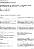 Cover page: Long-Term Quality of Life Improvement in Subjects with Healed Erosive Esophagitis: Treatment with Lansoprazole