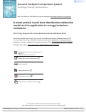 Cover page: A novel arterial travel time distribution estimation model and its application to energy/emissions estimation