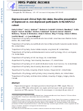 Cover page: Depression and clinical high-risk states: Baseline presentation of depressed vs. non-depressed participants in the NAPLS-2 cohort.