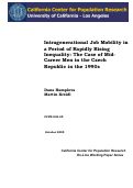 Cover page: Intragenerational Job Mobility in a Period of Rapidly Rising Inequality: The Case of the Mid-Career Men in the Czech Republic int he 1990s