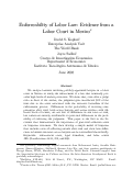 Cover page: Enforceability of Labor Law: Evidence from a  Labor Court in Mexico