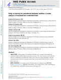 Cover page: Early screening for gestational diabetes mellitus: a meta-analysis of randomized controlled trials.