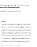 Cover page: Monitoring the geologic storage of carbon dioxide using multi-component SAR interferometry