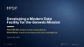 Cover page of Developing a Modern Data Facility for the Genesis Mission