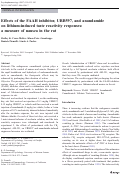 Cover page: Effects of the FAAH inhibitor, URB597, and anandamide on lithium-induced taste reactivity responses: a measure of nausea in the rat