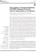 Cover page: Dysregulation of Intestinal Epithelial Cell RIPK Pathways Promotes Chronic Inflammation in the IBD Gut