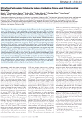 Cover page: Ultrafine particulate pollutants induce oxidative stress and mitochondrial damage.