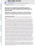 Cover page: Risk Factors for Treatment Failure With Antiosteoporosis Medication: The Global Longitudinal Study of Osteoporosis in Women (GLOW)