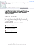 Cover page: A strategic action framework for multipurpose prevention technologies combining contraceptive hormones and antiretroviral drugs to prevent pregnancy and HIV