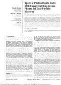 Cover page: Spectral Photon Monte Carlo With Energy Splitting Across Phases for Gas–Particle Mixtures