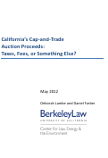Cover page: California’s Cap-and-Trade Auction Proceeds:  Taxes, Fees, or Something Else?