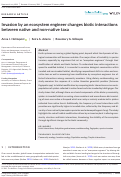 Cover page: Invasion by an ecosystem engineer changes biotic interactions between native and non‐native taxa