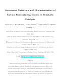 Cover page: Automated Detection and Characterization of Surface Restructuring Events in Bimetallic Catalysts